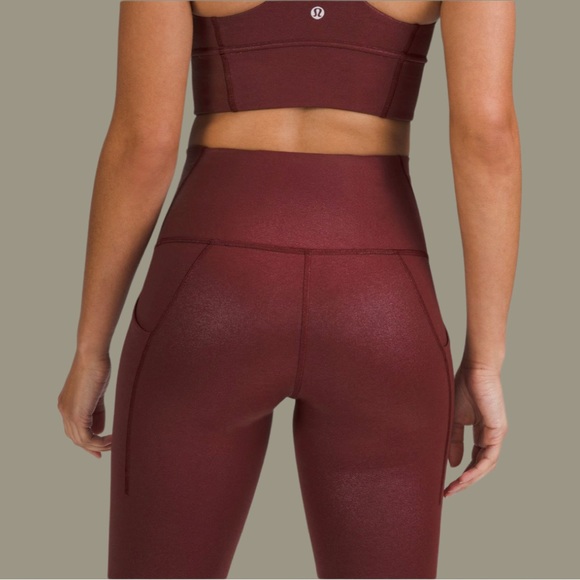 Lululemon Wunder Train High-Rise Tight with Pockets 25” Foil Leggings- Rare Find - Picture 2 of 13